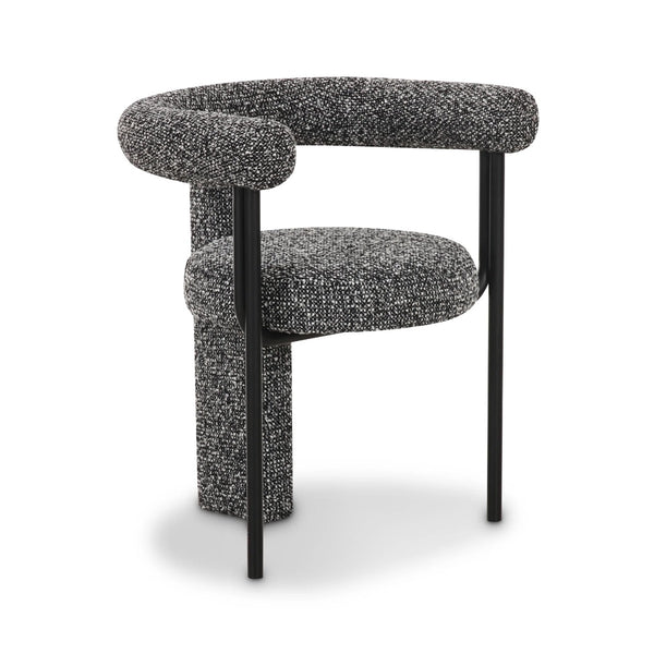 Flynn Black Performance Boucle Dining Chair