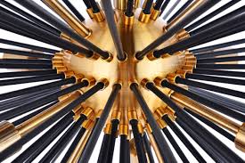 Essen 8 light Brass and Black pendant lamp Pendant