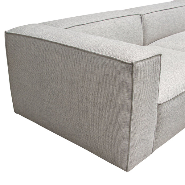 Clayton 4PC MODULAR SECTIONAL IN BARLEY FABRIC WITH OTTOMAN