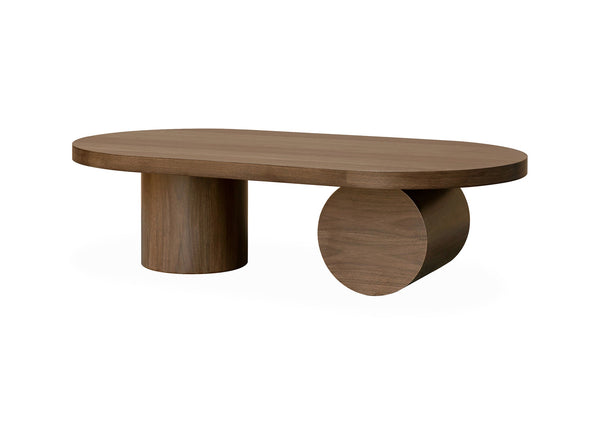 Vicksburg Oval Natural Walnut Wood Coffee table