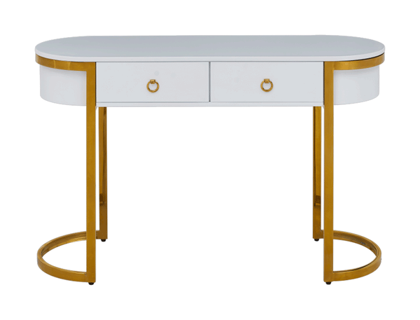 Maisonet Console Table in White & Gold