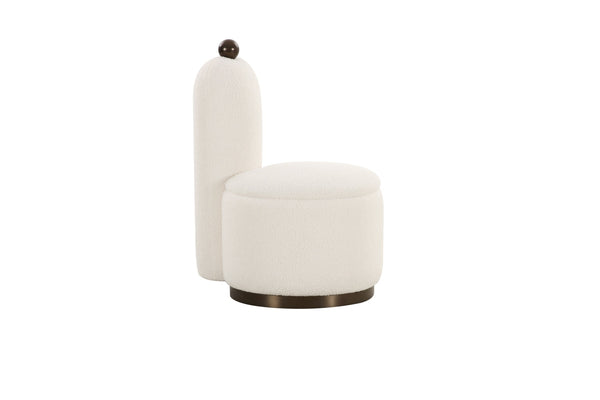 Hayden Wool Boucle dining chair White