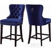 Amara Blue Velvet Counter Bar stools  - Set of 2 LOCAL DMV DEALS