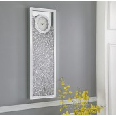 Lucca Modern Mirrored 35-Inch Crystal Wall Clock
