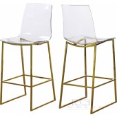 Claire Acrylic Counter Stool - Gold