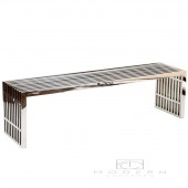 Gainesville Large Stainless Steel Bench In Silver