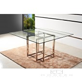 Zuritalia Modern Square Glass Top Dining Table MCCIIT200
