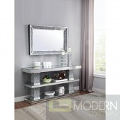 Galassia Mirrored and Faux Diamonds Console Table