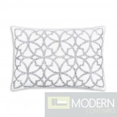 Aurelia Ivory, Silver Velvet Indoor Small Decorative Pillow