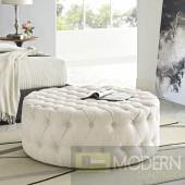 Amour Tufted fabric Ottoman Beige