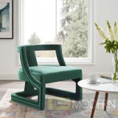 Adriel Velvet Lounge Chair GREEN