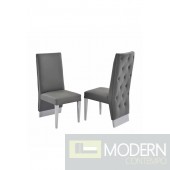 Countess Leather Dining Chair GREY