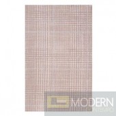Wales Abstract Plaid Area Rug in IIvory, Cameo Rose and Light Blue