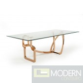 Modern Giverny Rose Gold Dining Table