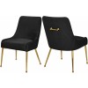 Aventura Black Velvet Dining chair - Set of 2 GOLD
