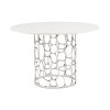 Marino Marble Dining Table Silver
