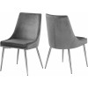 Lusso Velvet chrome Dining Chair - Set of 2 (many colors)