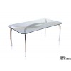 TRAVIS STAINLESS STEEL BASE DINING TABLE