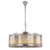 35.5" Greenwich 10 Light Crystal Chandelier In Polished Nickel With Royal Cut Golden Teak Smoky Crystal