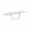 Lexi Modern White Ceramic Extendable Dining Table
