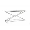 Xander Modern Glass & Stainless Steel Console Table