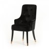 A&X Lucca Modern Black Fabric Dining Chair