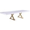 Maxi Extendable 2 Leaf Dining Table - White Lacquer 
