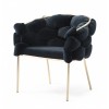 Cinzia Black Velvet/Brushed Brass Dining Chair