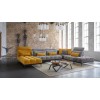 Giordano Italian Modern Grey & Yellow Fabric Modular Sectional Sofa