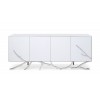 Alessio Modern White Buffet Stainless Steel