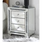 Spellbound Night Table - Mirrored & Faux Diamonds