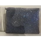 Dolce Lavish Rhinestone Pillow - LARGE NAVY BLUE